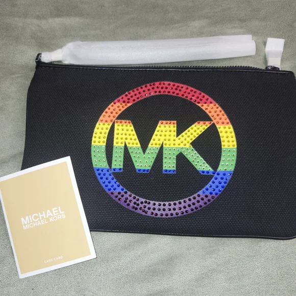 Michael Kors Black Wristlet with Rainbow Logo - Picture 6 of 7